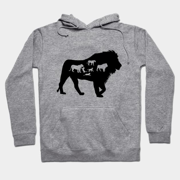 Lion Leader | father protector hero Husband | male lion Family protector Hoodie by Katarinastudioshop